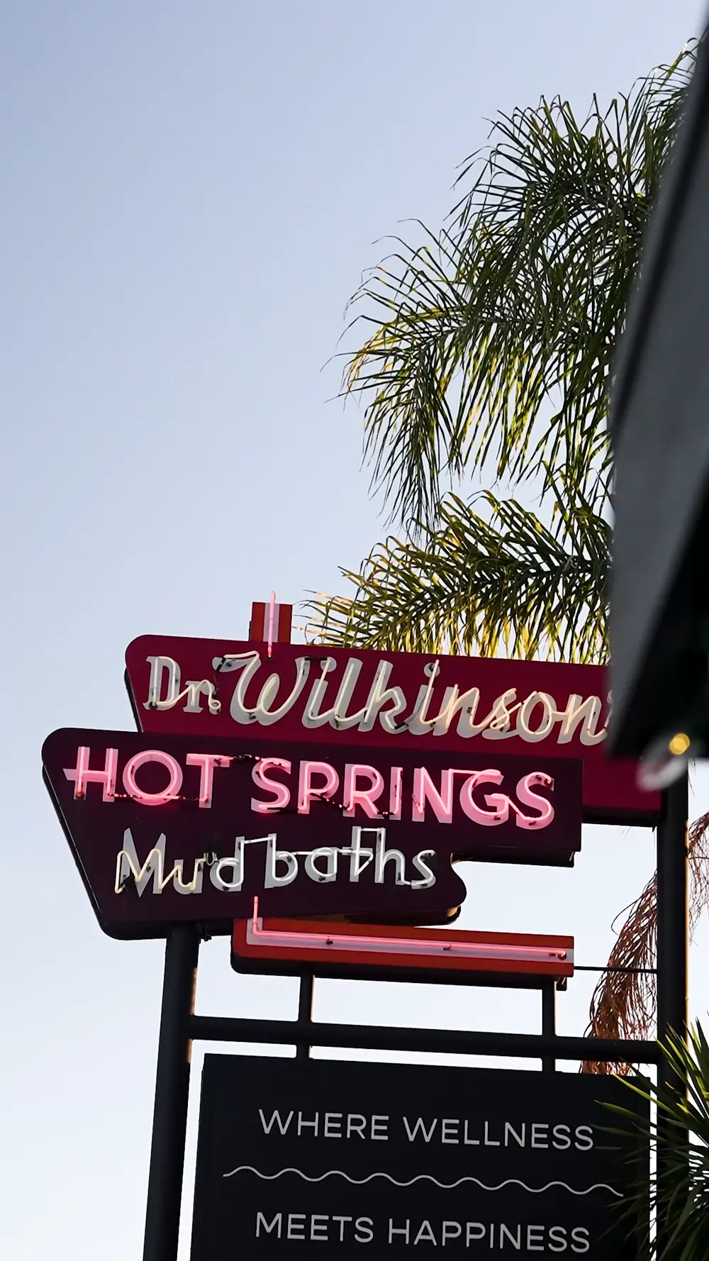 Dr. Wilkinson’s Hot Springs and Mud Baths sign in Calistoga.